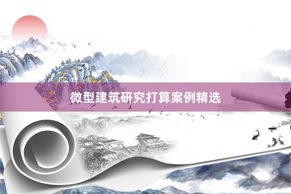 微型建筑研究打算案例精选